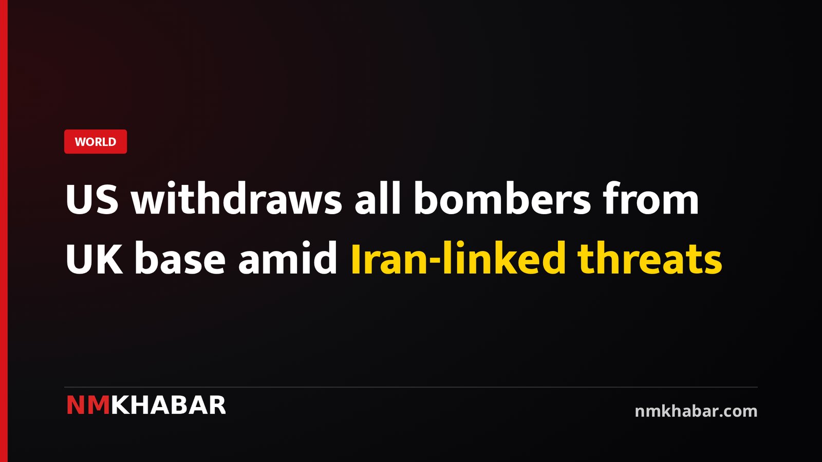 US withdraws all bombers from UK base amid Iran-linked threats
