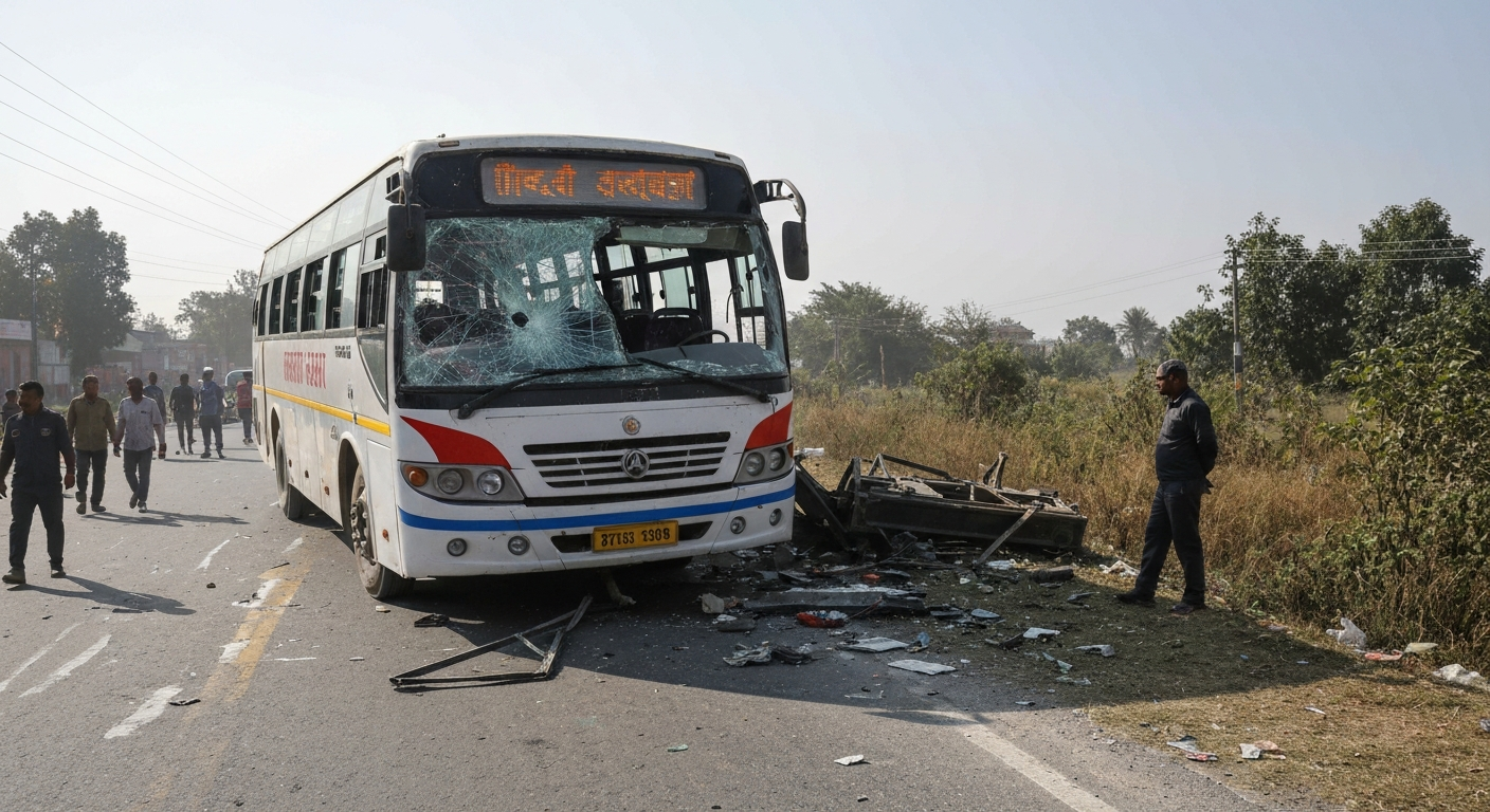 बस दुर्घटना रुपन्देही