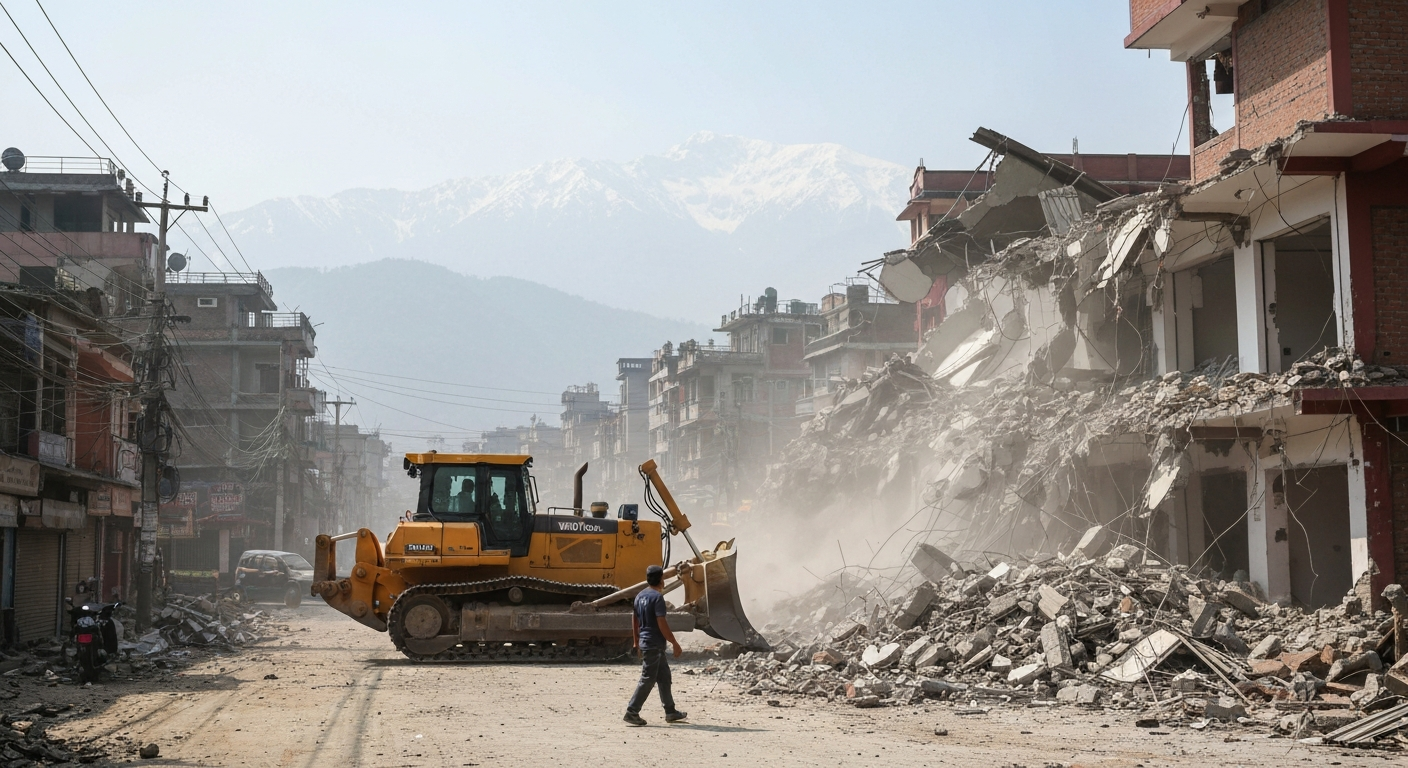 अतिक्रमित संरचनामा डोजर