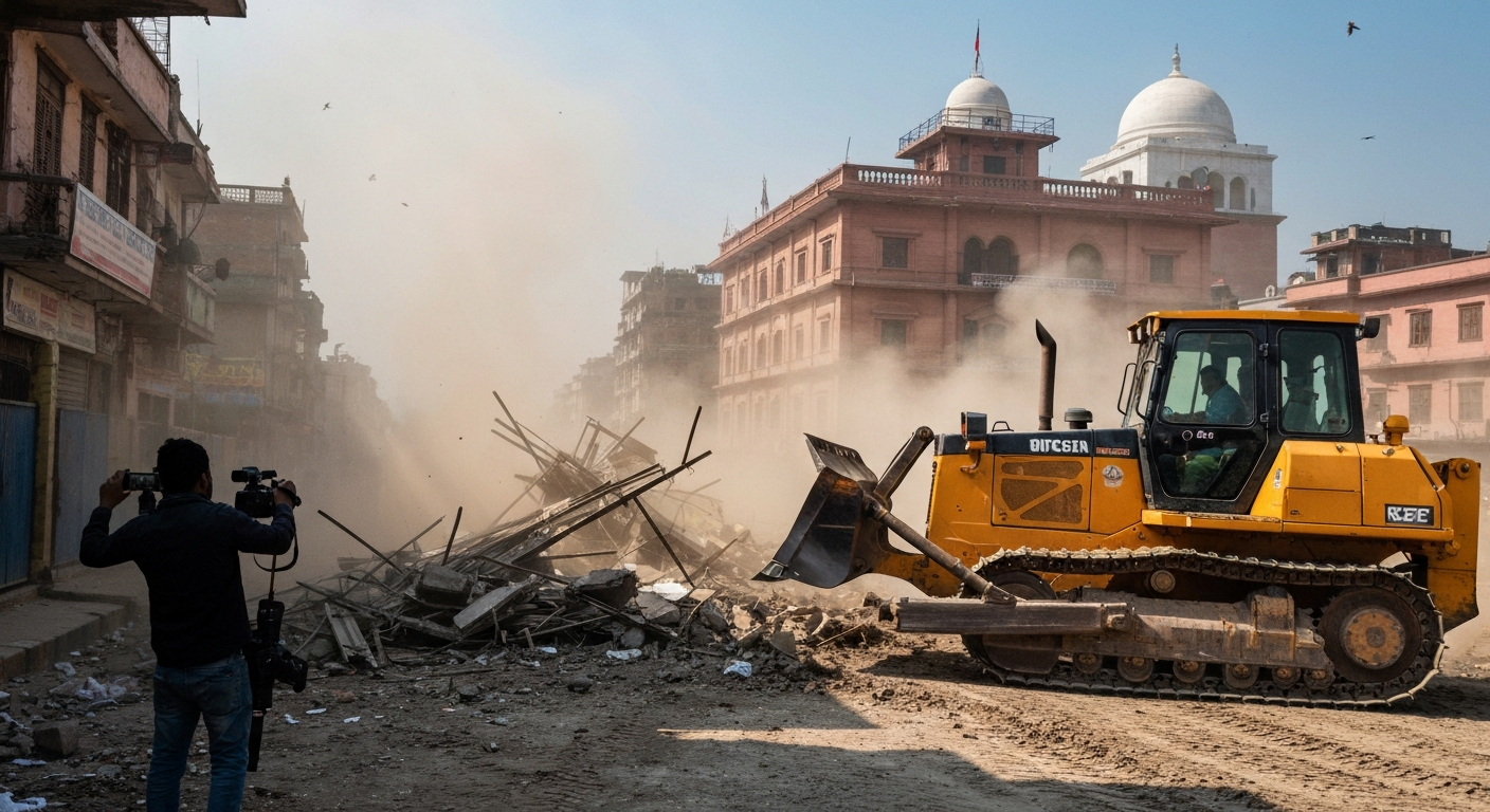 अतिक्रमित संरचना हटाउने अभियान