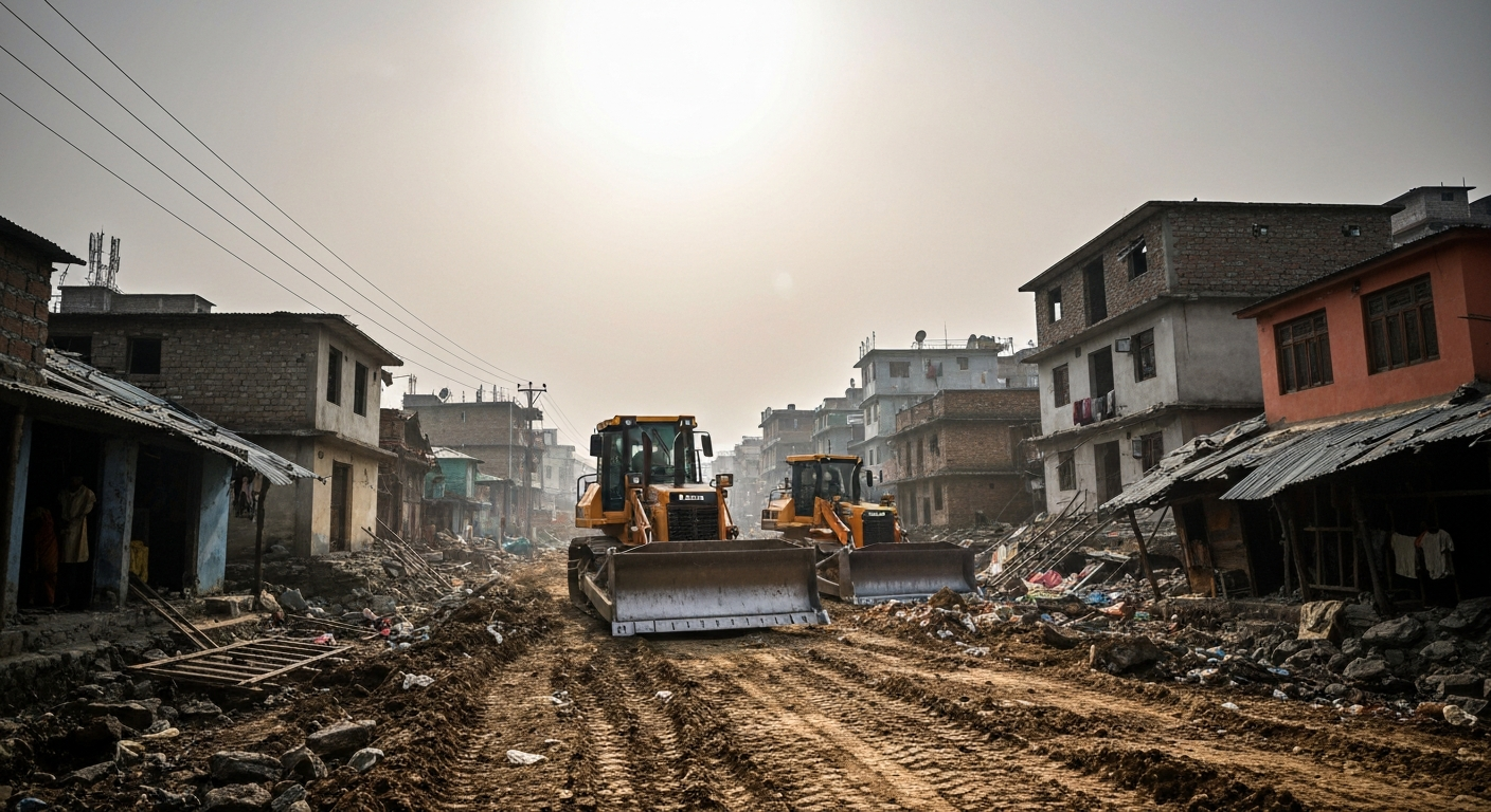 सुकुम्बासी बस्ती डोजर