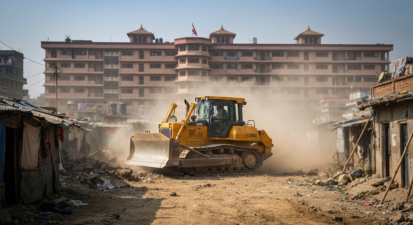 सुकुम्बासी बस्ती डोजर