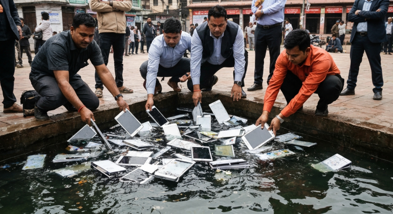 सिराहा मोबाइल नष्ट