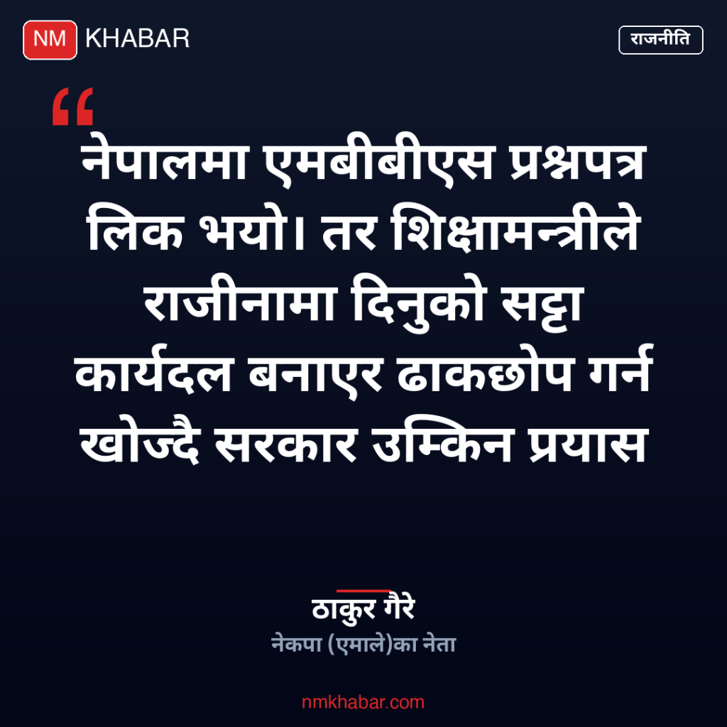 एमबीबीएस प्रश्नपत्र प्रकरण