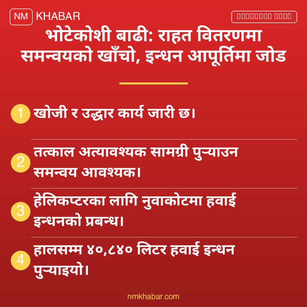 भोटेकोशी बाढी राहत
