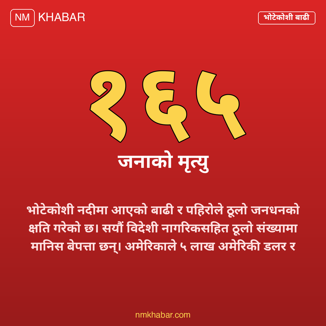 भोटेकोशी बाढी सहयोग