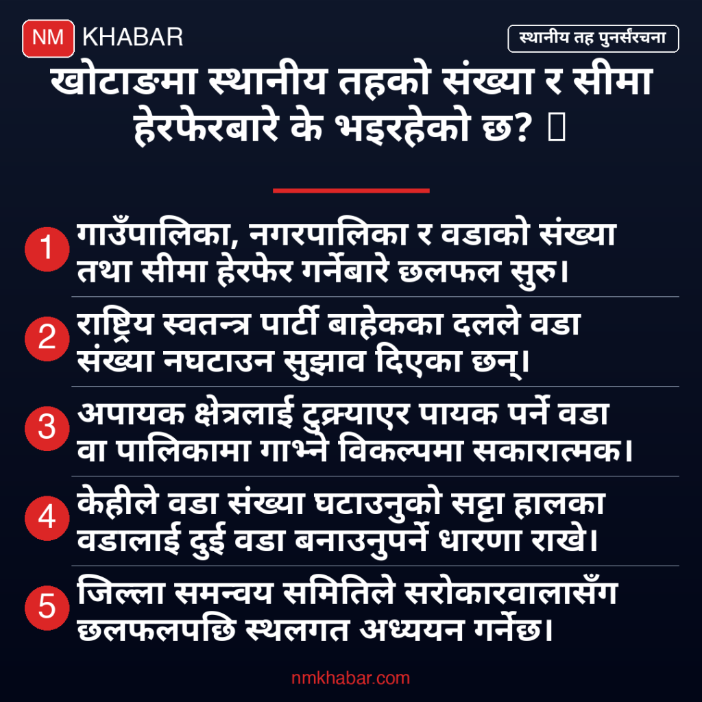 खोटाङ स्थानीय तह हेरफेर