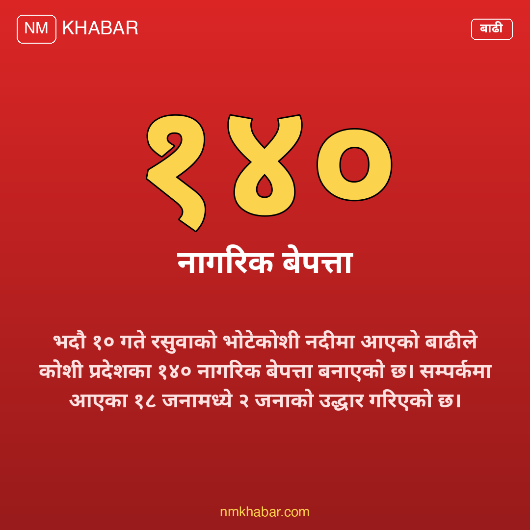 कोशी बाढी सम्पर्कविहीन
