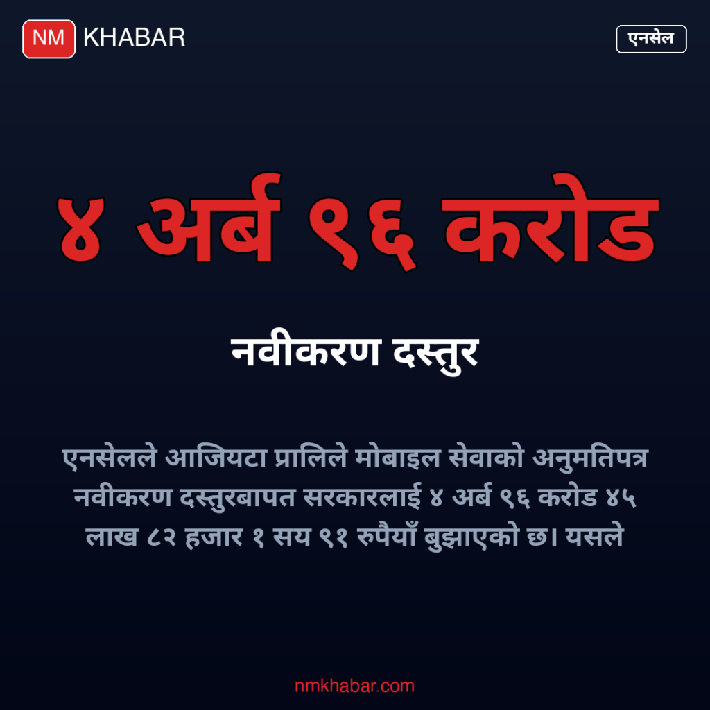 एनसेल नवीकरण दस्तुर