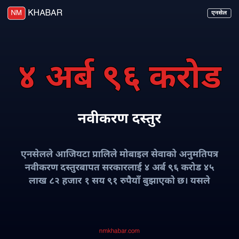 एनसेल नवीकरण दस्तुर
