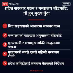 प्रदेश मन्त्रालय बाँडफाँट
