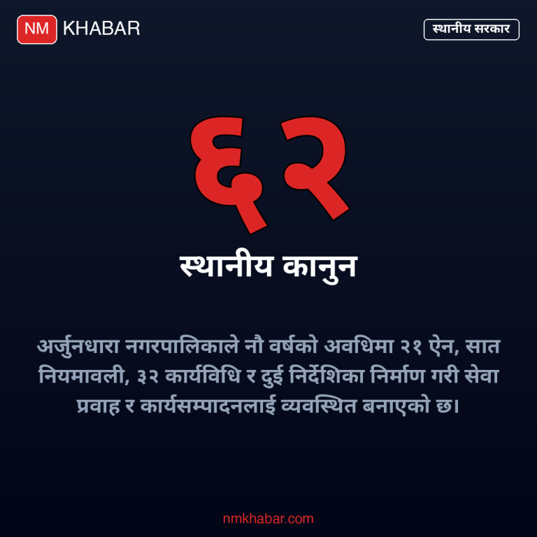 अर्जुनधारा नगरपालिका कानुन