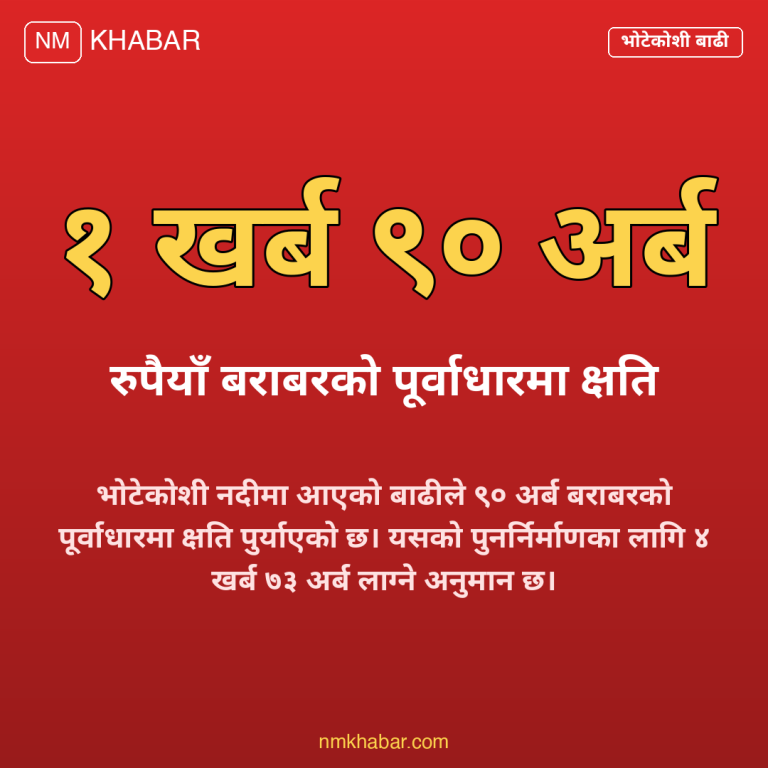 भोटेकोशी बाढी क्षति