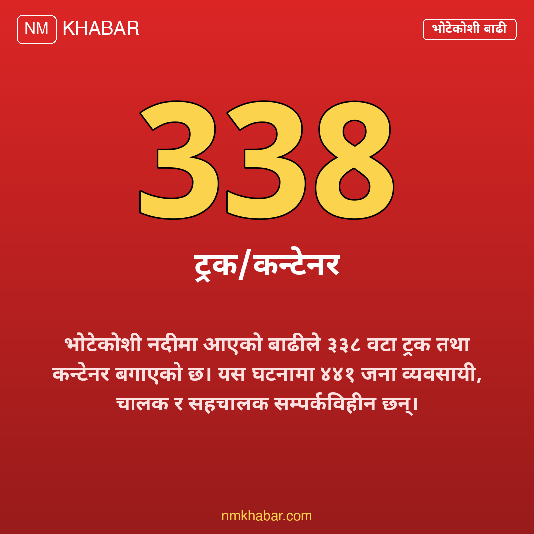 भोटेकोशी बाढी ट्रक