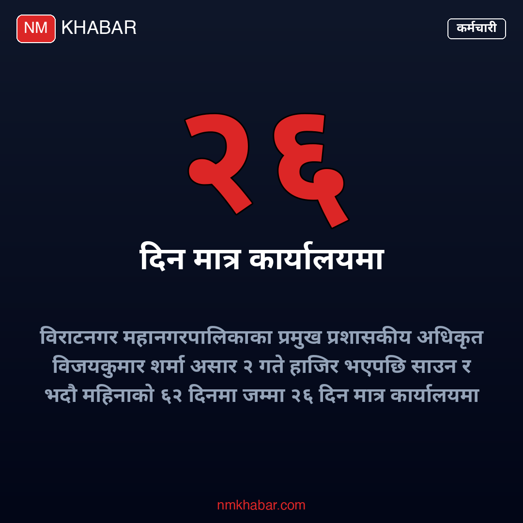 विराटनगर महानगरपालिका प्रमुख प्रशासकीय अधिकृत