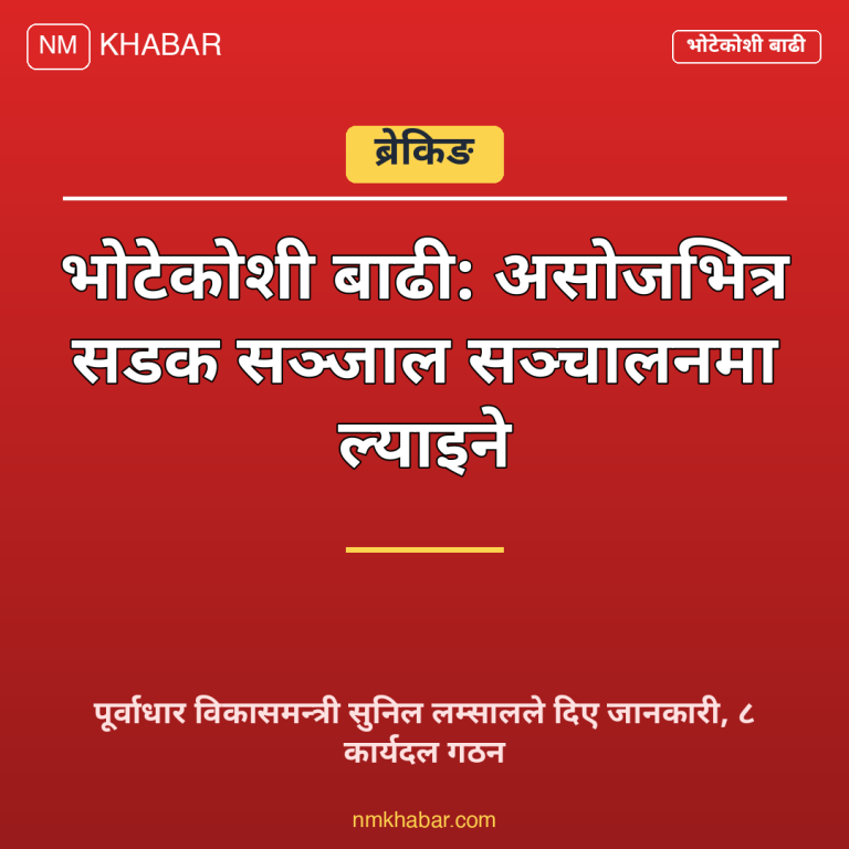बाढीले क्षतिग्रस्त सडक