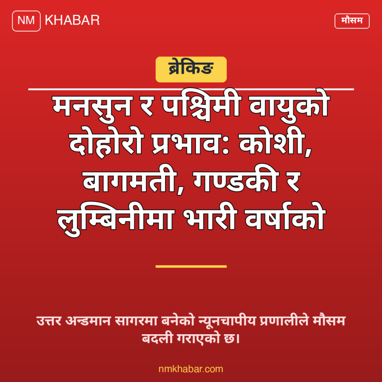 भारी वर्षाको सम्भावना