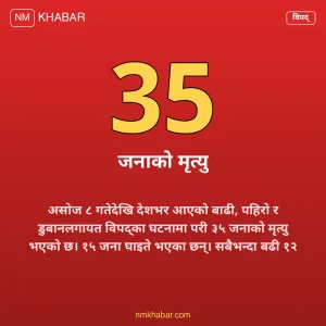 बाढी पहिरोबाट मृत्यु