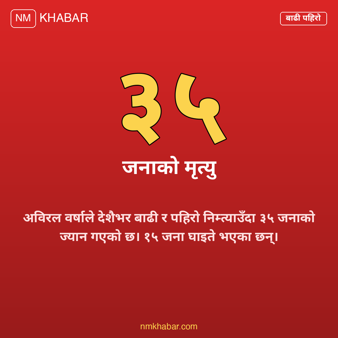 बाढी पहिरो मृत्यु