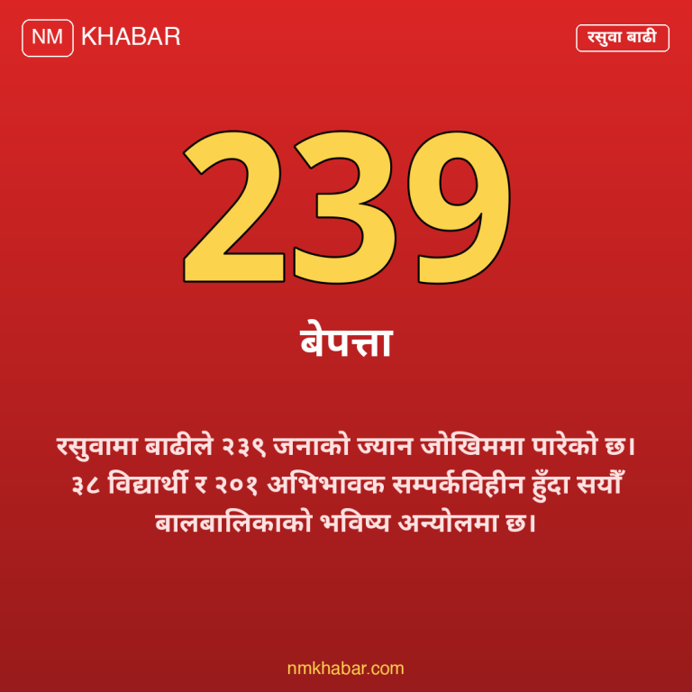 रसुवा बाढी बेपत्ता