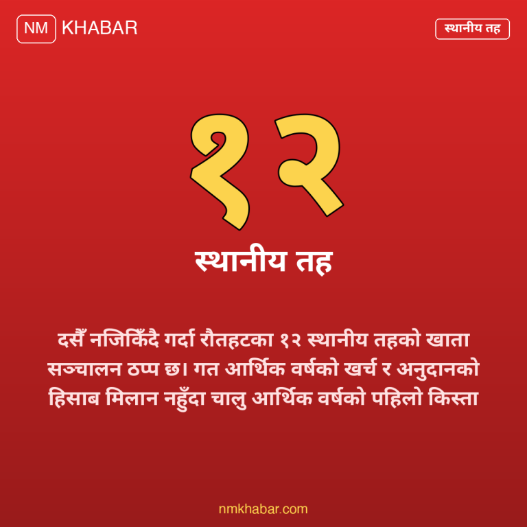 रौतहट पालिका खाता बन्द