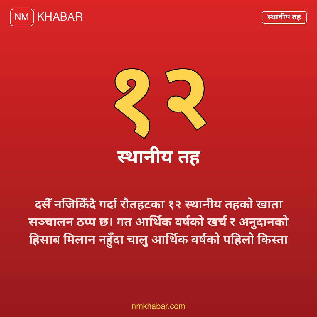 रौतहट पालिका खाता बन्द