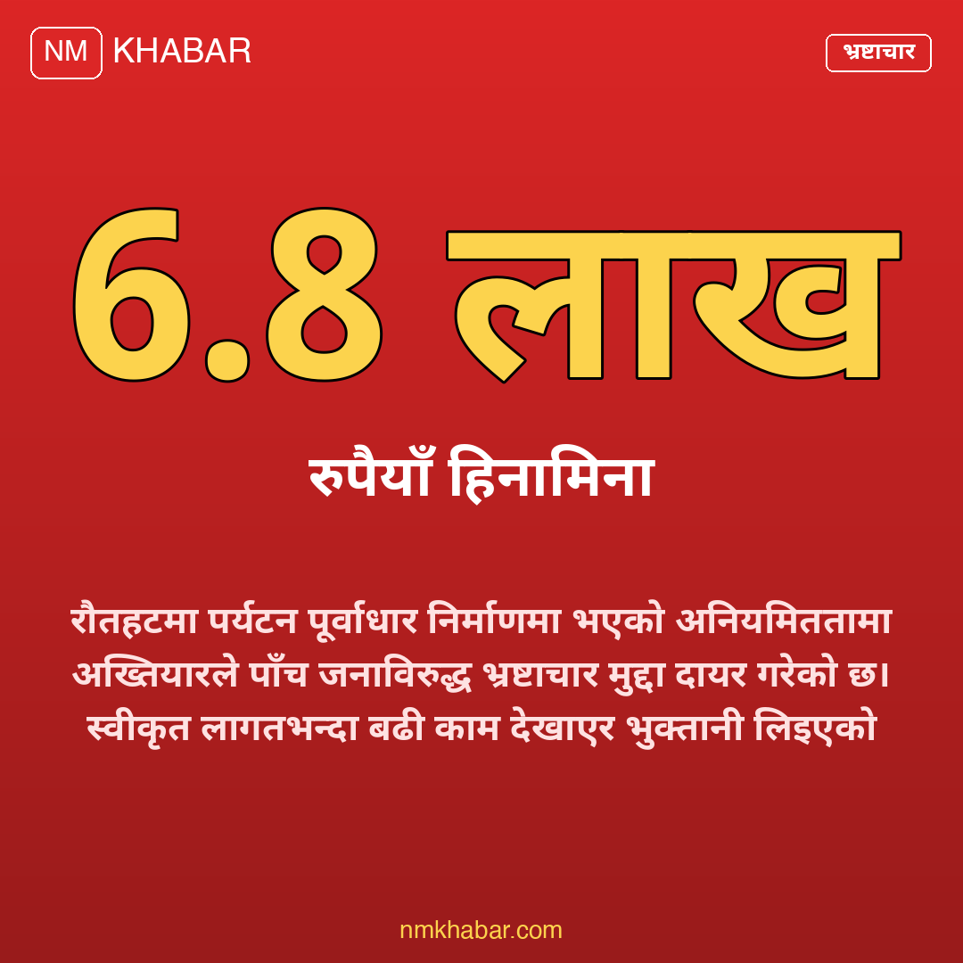 पर्यटन योजनामा अनियमितता