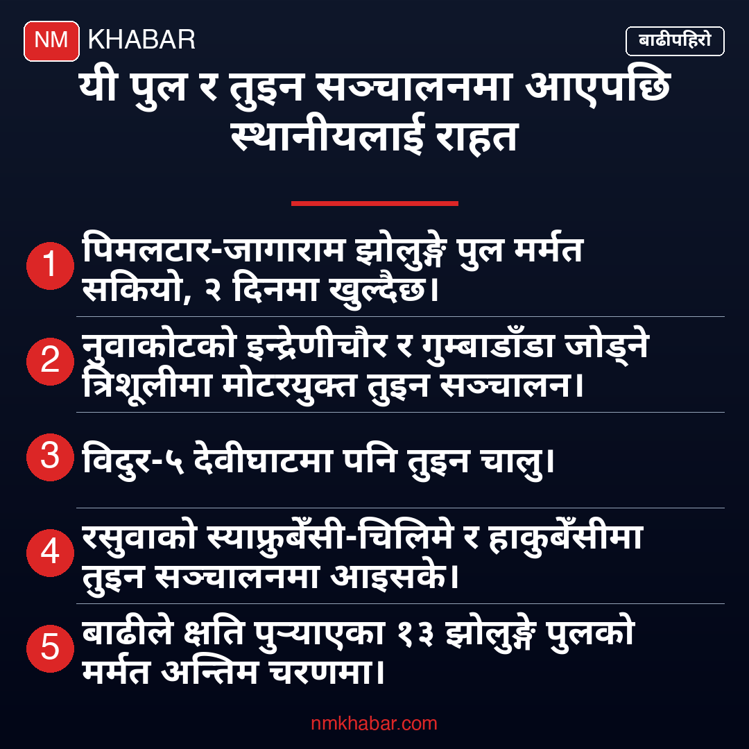 झोलुङ्गे पुल मर्मत