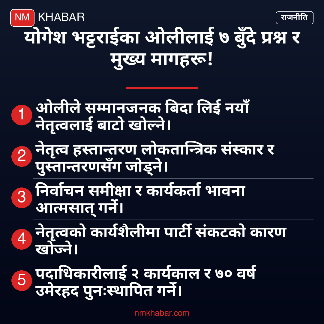 योगेश भट्टराईको प्रस्ताव