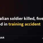 Australian soldier killed, five injured in training accident