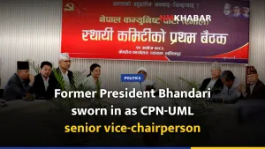 Former President Bhandari sworn in as CPN-UML senior vice-chairperson