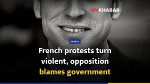 French protests turn violent, opposition blames government