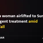 Humla woman airlifted to Surkhet for urgent treatment amid snowfall