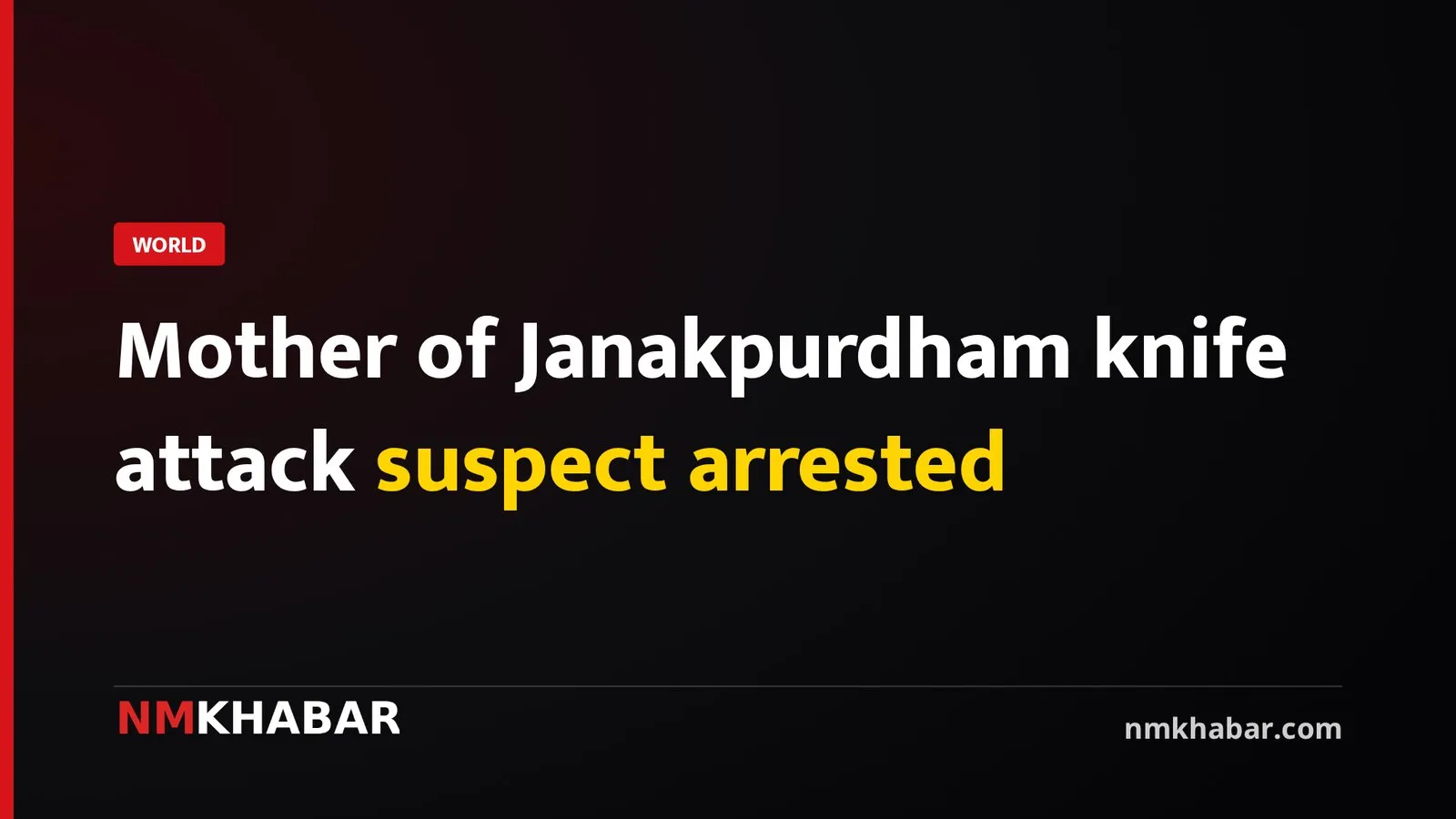 Mother of Janakpurdham knife attack suspect arrested