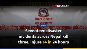 Seventeen disaster incidents across Nepal kill three, injure 14 in 24 hours