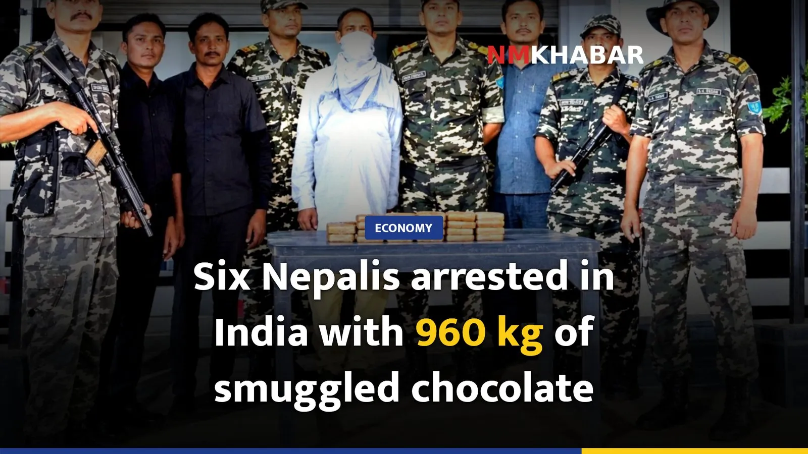 Six Nepalis arrested in India with 960 kg of smuggled chocolate