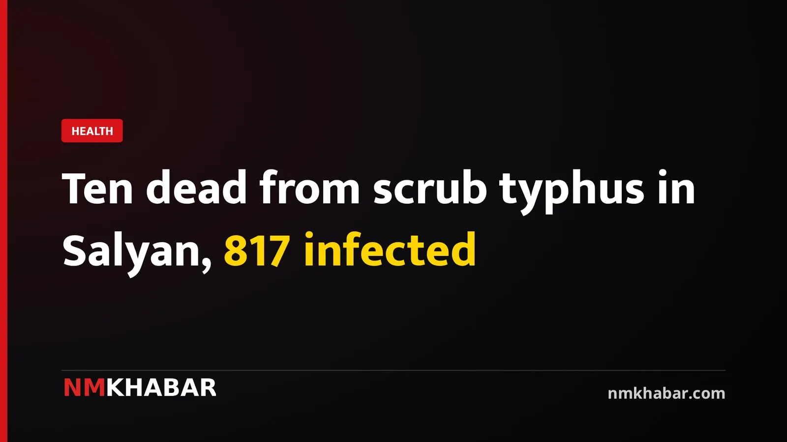 Ten dead from scrub typhus in Salyan, 817 infected