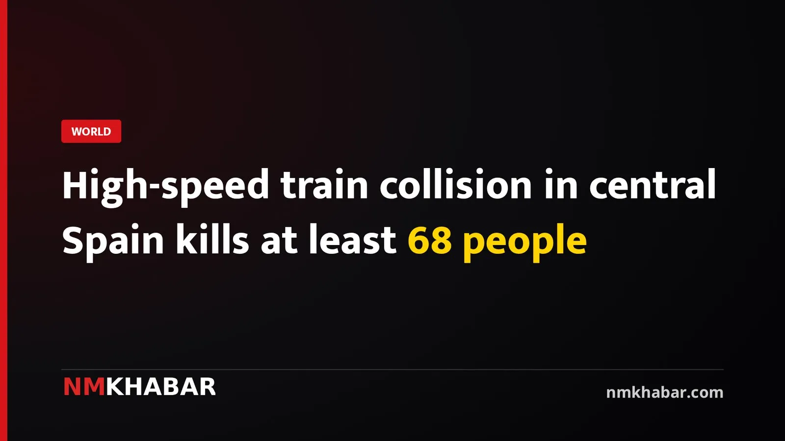 High-speed train collision in central Spain kills at least 68 people