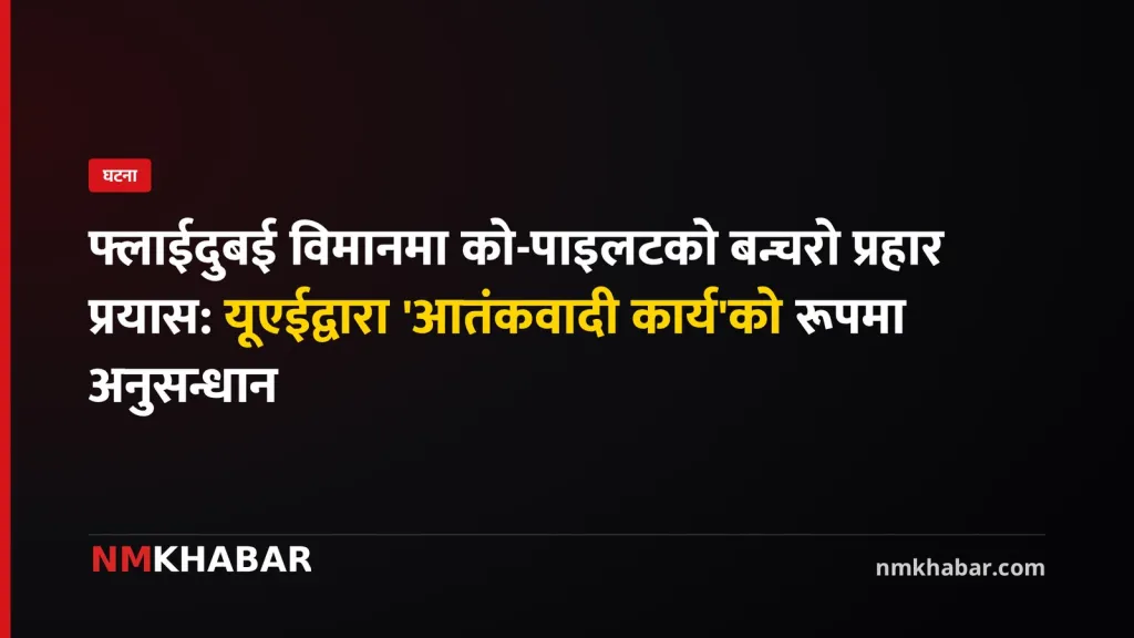 फ्लाईदुबई घटना: यूएईद्वारा 'आतंकवादी कार्य'को रूपमा अनुसन्धान, बन्चरो प्रहार