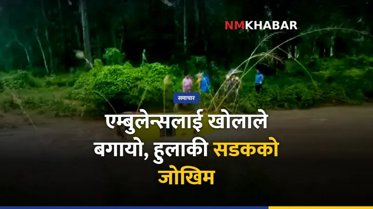 एम्बुलेन्स खोलाले बगायो, ठोरी माडी