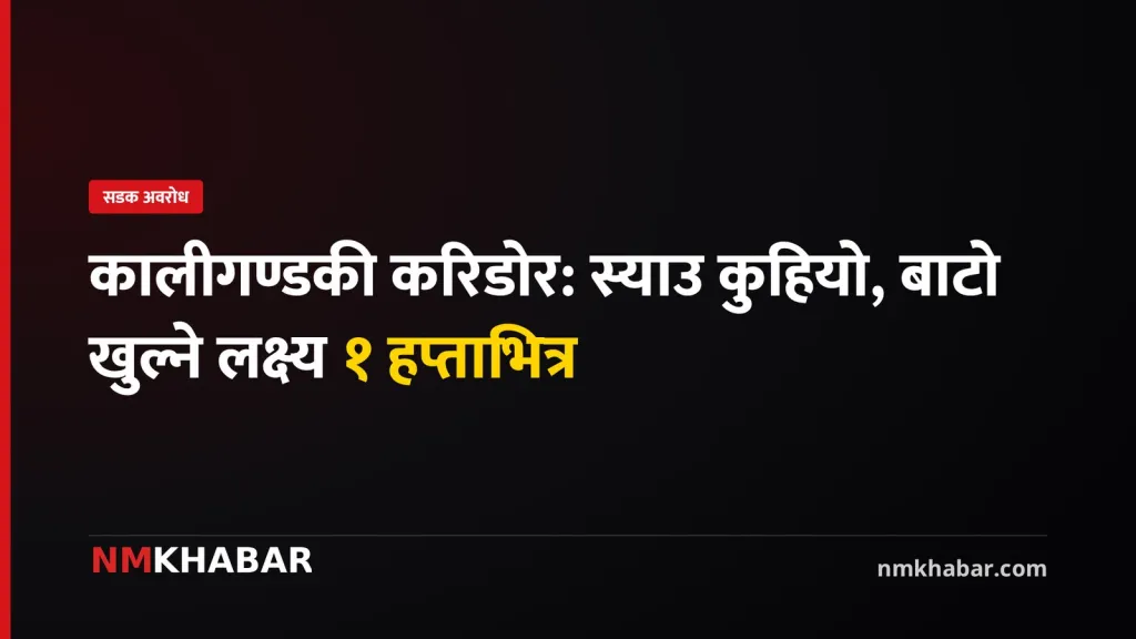 कालीगण्डकी करिडोर एक हप्ताभित्र खुल्ने लक्ष्य, स्याउ किसान मर्कामा